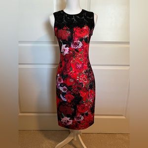 Joseph Ribkoff Red Print Style #184717 " Night Out" Dress